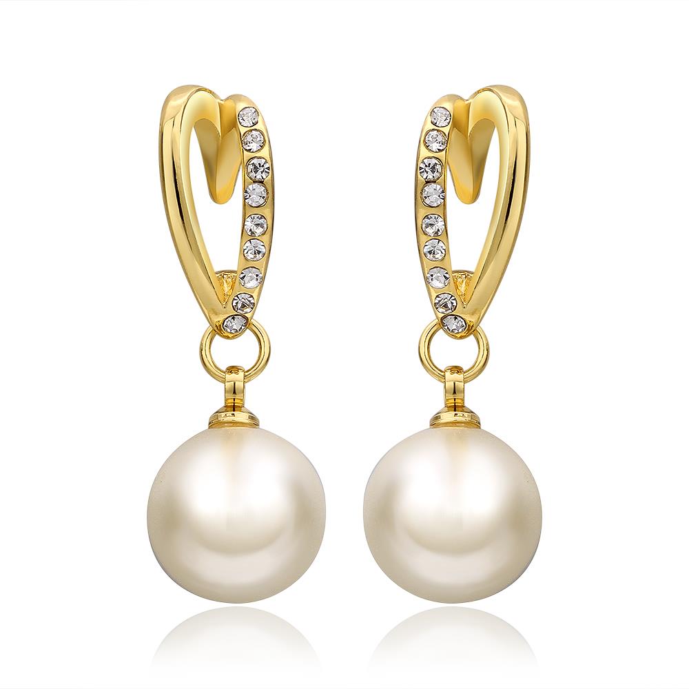 Wholesale Romantic 24K Gold Water Drop Pearl Jewelry Set TGGPJS185 0
