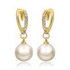 Wholesale Romantic 24K Gold Water Drop Pearl Jewelry Set TGGPJS185 0 small