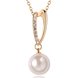 Wholesale Romantic 24K Gold Water Drop Pearl Jewelry Set TGGPJS185 2 small