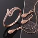 Wholesale Romantic Rose Gold Water Drop Rhinestone Jewelry Set TGGPJS010 1 small