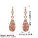 Wholesale Romantic Rose Gold Water Drop Rhinestone Jewelry Set TGGPJS010 2 small