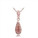 Wholesale Romantic Rose Gold Water Drop Rhinestone Jewelry Set TGGPJS010 3 small