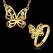 Wholesale Romantic 24K Gold Insect White CZ Jewelry Set TGGPJS240 0 small