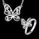 Wholesale Romantic 24K Gold Insect White CZ Jewelry Set TGGPJS240 3 small