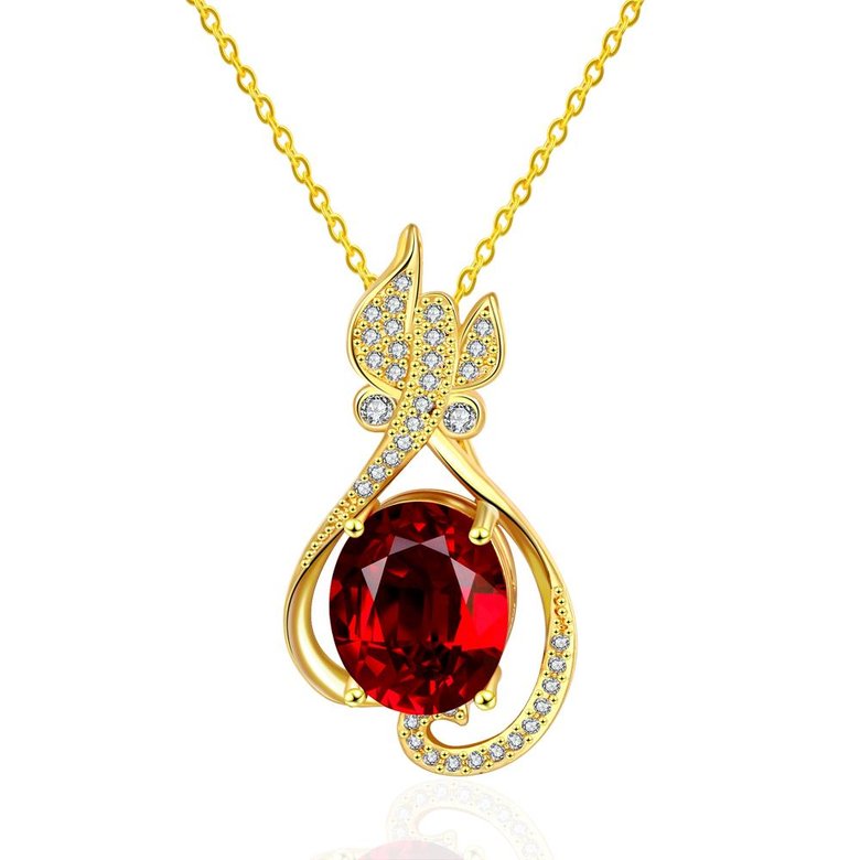 Wholesale Trendy 24K Gold Plant CZ Jewelry Set TGGPJS304 1