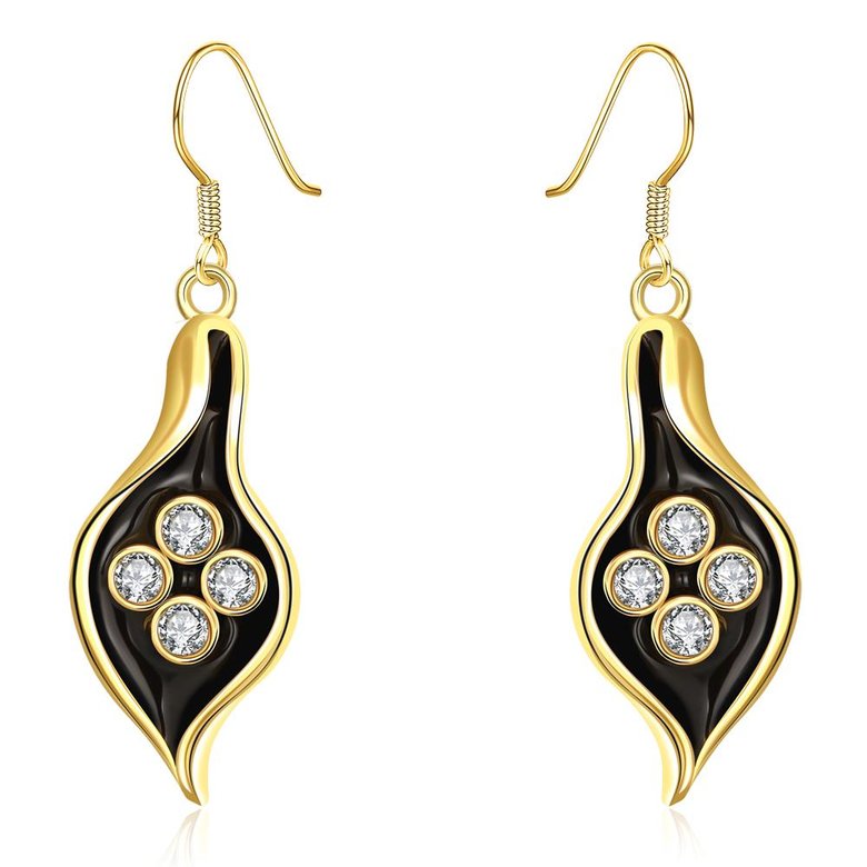 Wholesale Trendy 24K Gold Plant CZ Jewelry Set TGGPJS323 1