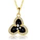 Wholesale Classic 24K Gold Plant Rhinestone Jewelry Set TGGPJS408 4 small