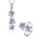 Wholesale Trendy Silver Plant CZ Jewelry Set TGSPJS372 2 small