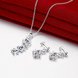 Wholesale Trendy Silver Plant CZ Jewelry Set TGSPJS380 4 small
