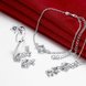 Wholesale Trendy Silver Plant CZ Jewelry Set TGSPJS384 2 small
