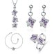 Wholesale Trendy Silver Plant CZ Jewelry Set TGSPJS384 3 small