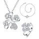 Wholesale Trendy Silver Plant Glass Jewelry Set TGSPJS417 1 small