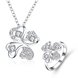 Wholesale Trendy Silver Plant Glass Jewelry Set TGSPJS427 0 small
