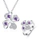 Wholesale Trendy Silver Plant Glass Jewelry Set TGSPJS427 2 small