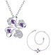 Wholesale Trendy Silver Plant Glass Jewelry Set TGSPJS437 4 small