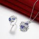 Wholesale Trendy Silver Plant Glass Jewelry Set TGSPJS485 1 small