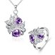 Wholesale Trendy Silver Plant Glass Jewelry Set TGSPJS485 2 small