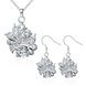 Wholesale Trendy Silver Plant Glass Jewelry Set TGSPJS490 0 small