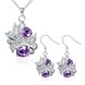 Wholesale Trendy Silver Plant Glass Jewelry Set TGSPJS490 3 small