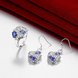 Wholesale Trendy Silver Plant Glass Jewelry Set TGSPJS012 0 small