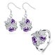 Wholesale Trendy Silver Plant Glass Jewelry Set TGSPJS012 1 small