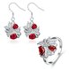 Wholesale Trendy Silver Plant Glass Jewelry Set TGSPJS012 3 small