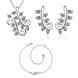 Wholesale Trendy Silver Plant CZ Jewelry Set TGSPJS534 0 small