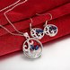 Wholesale Classic Silver Round CZ Jewelry Set TGSPJS680 0 small