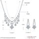 Wholesale Romantic Silver White Crystal Jewelry Set TGSPJS798 0 small