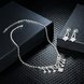 Wholesale Romantic Silver White Crystal Jewelry Set TGSPJS798 2 small