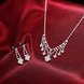 Wholesale Romantic Silver White Crystal Jewelry Set TGSPJS798 4 small