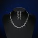 Wholesale Romantic Silver White Crystal Jewelry Set TGSPJS801 3 small