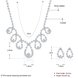 Wholesale Romantic Silver Water Drop White Crystal Jewelry Set TGSPJS822 0 small