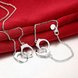 Wholesale Romantic Silver Round Jewelry Set TGSPJS066 1 small