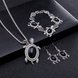 Wholesale Antique Silver Tortoise Glass Jewelry Set TGSPJS144 0 small