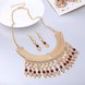 Wholesale Fashion Antique Gold Geometric Glass Jewelry Set TGSPJS158 4 small