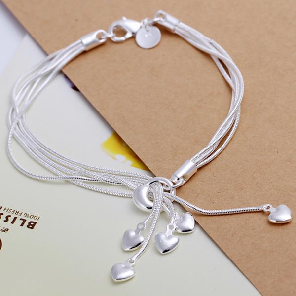 Wholesale Trendy Silver Heart Jewelry Set TGSPJS294 0