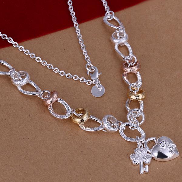 Wholesale Romantic Silver Heart Jewelry Set TGSPJS297 0