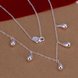Wholesale Classic Silver Water Drop Jewelry Set TGSPJS702 0 small