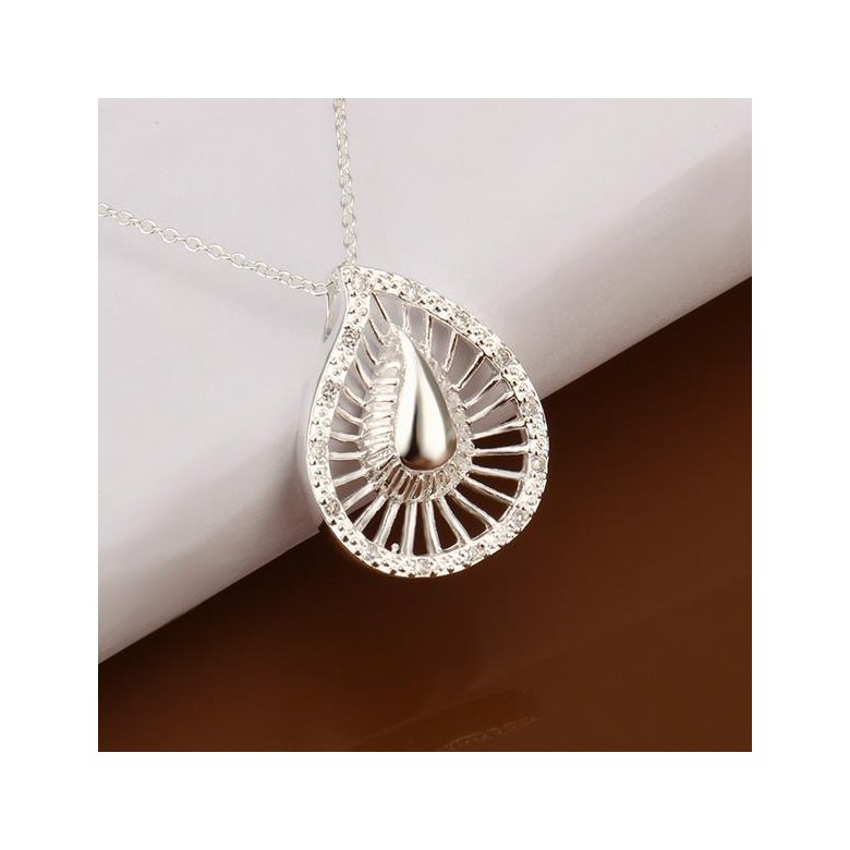 Wholesale Romantic Silver Water Drop Crystal Jewelry Set TGSPJS289 1