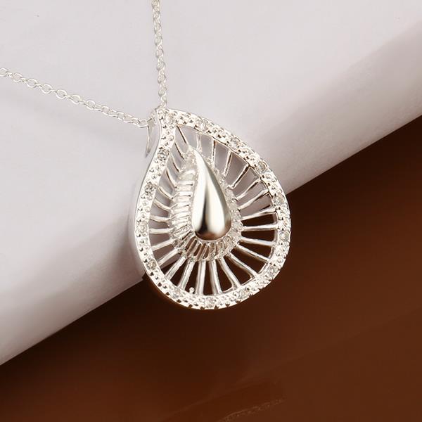Wholesale Romantic Silver Water Drop Crystal Jewelry Set TGSPJS338 0