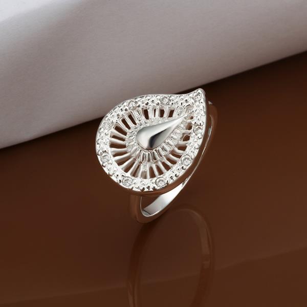 Wholesale Romantic Silver Water Drop Crystal Jewelry Set TGSPJS338 1