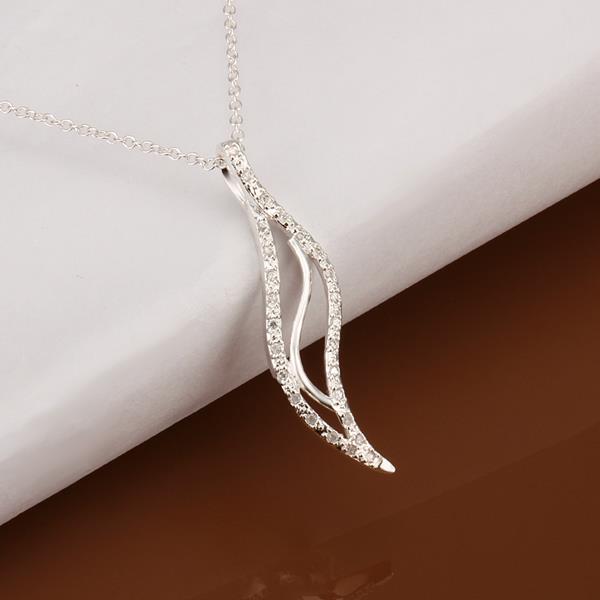 Wholesale Romantic Silver Plant Crystal Jewelry Set TGSPJS370 0