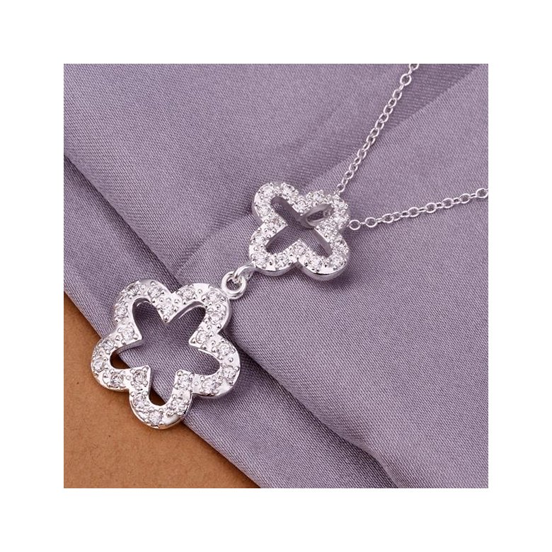 Wholesale Trendy Silver Plant Crystal Jewelry Set TGSPJS420 1