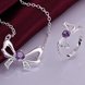 Wholesale Romantic Silver Animal Crystal Jewelry Set TGSPJS137 1 small