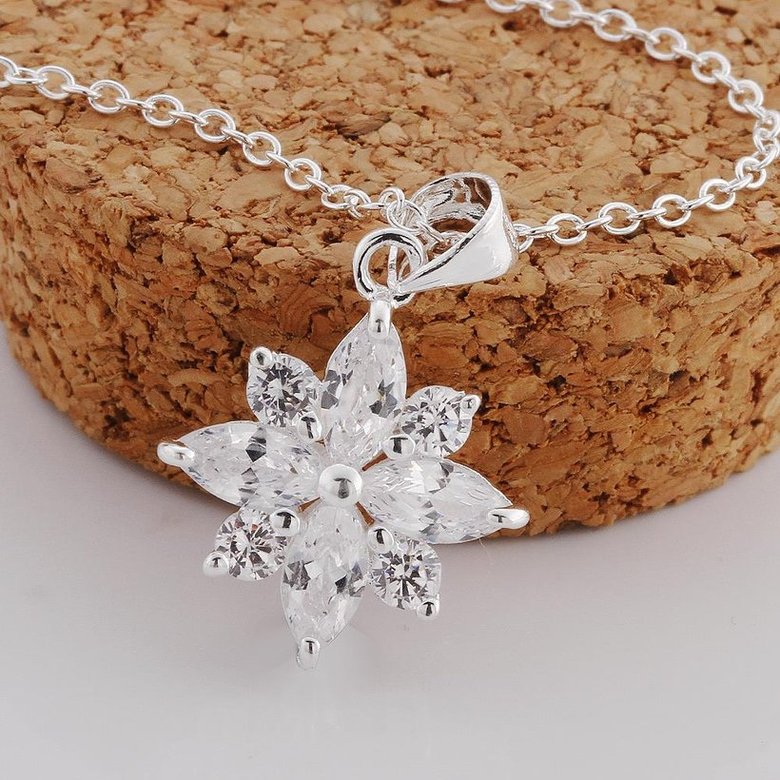 Wholesale Romantic Silver Plant Crystal Jewelry Set TGSPJS258 1