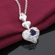 Wholesale Romantic Silver Heart Crystal Jewelry Set TGSPJS287 1 small