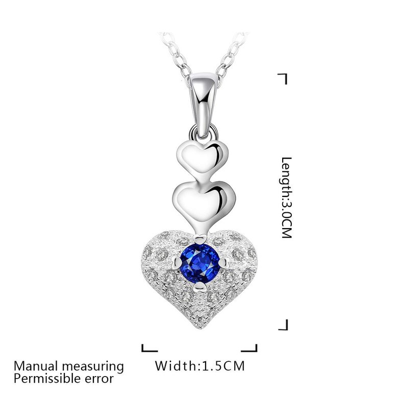 Wholesale Romantic Silver Heart Crystal Jewelry Set TGSPJS287 2