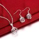 Wholesale Romantic Silver Round Jewelry Set TGSPJS379 2 small