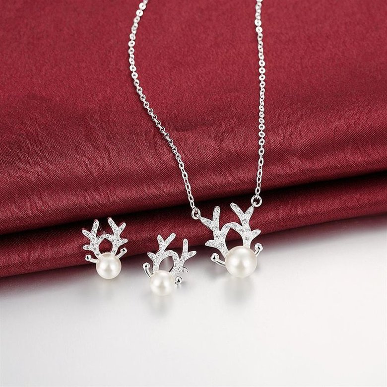 Wholesale Trendy Silver Animal CZ Jewelry Set TGSPJS518 1